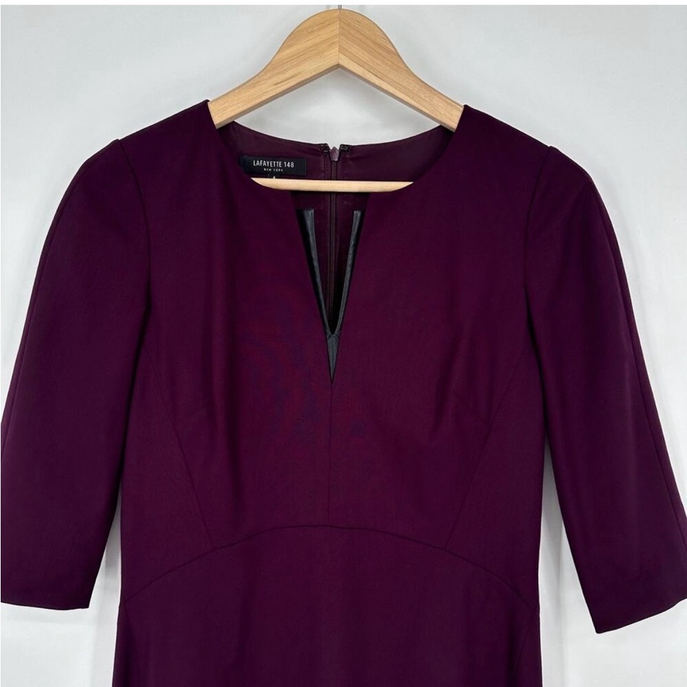 Lafayette 148 New York Eggplant Mini Dress